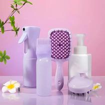 Kit Capilar Escova Pente Aplicador Desembaraçador Pulverizador - 4 Peças Kit Capilar Escova Pente Aplicador Desembaraçador Pulverizador - 4 Peças