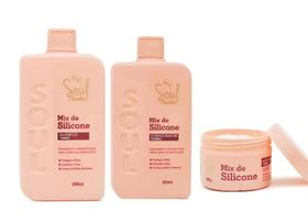 Kit Capilar Feminino 3 Itens Mix De Silicone Soul Cosmeticos Shampoo Condicionador E Mascara Capilar Mix Turbo Capilar Kit Capilar Feminino 3 Itens Mix De Silicone Soul Cosmeticos Shampoo Condicionador E Mascara Capilar Mix Turbo Capilar
