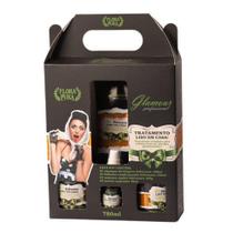 Kit Capilar Glamour Profissional - Tratamento Liso Em Casa - Flora Pura