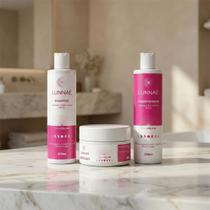 Kit capilar glow shampoo + condicionador + máscara lunnaè Kit capilar glow shampoo + condicionador + máscara lunnaè
