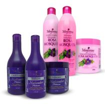 Kit Capilar Hidratação e Matização para Loiros e Platinados (Kit Rosa Mosqueta + Kit Platinum)