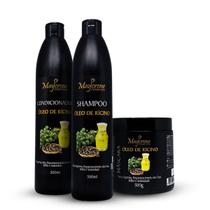 Kit Capilar Hidratante Óleo de Rícino Maycrene - Nutrição Profunda