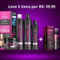 Kit Capilar Liso com Força Tratamento Capilar e Protetor Térmico Meu Liso