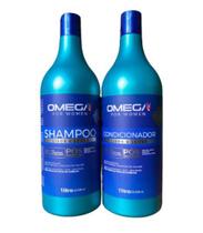Kit Capilar Lisos E Leves Shampoo E Condicionador 1L OmegaHair