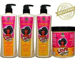 Kit Capilar Love My Cachos, Para Cabelos Cacheados e Afros - Hábito Cosméticos - HABITO COSMETICOS