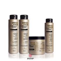 Kit Capilar Mega Hair - Shampoo + Condicionador + Máscara + Finalizador Kit Capilar Mega Hair - Shampoo + Condicionador + Máscara + Finalizador