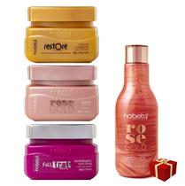 Kit Capilar Nutri Hidratada e Restaura Hobety 4 Itens Kit Capilar Nutri Hidratada e Restaura Hobety 4 Itens