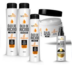 kit capilar oleo de ricino 5 itens kit capilar oleo de ricino 5 itens