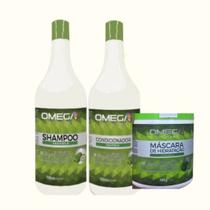 Kit Capilar OMEGA shampoo e condicionador 1litro e mascara 500g