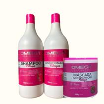 Kit Capilar OMEGA shampoo e condicionador 1litro e mascara 500g