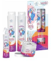 Kit Capilar Para Todos os tipos de Cabelo shampoo + condicionador + máscara + finalizador Unicórnio- Belkit (4 itens)