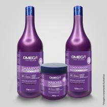 Kit Capilar Profissional Bomba de Vitaminas Shampoo Condicionador e mascara 1 Litro Ahazo
