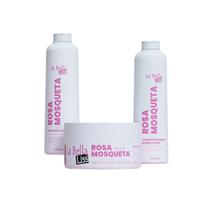 kit capilar shampoo+ condicionador e máscara la bella liss rosa mosqueta