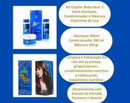 Kit Capilar Trydent Soul Cosméticos Vem 3 produtos Shampoo, condicionador e máscara