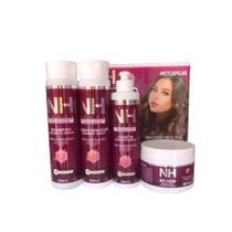 Kit Capilar uso Diário com 4 itens NH New Hair - Shampoo, condicionador, máscara e leave-in
