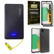 Kit Capinha A03 Core + Carregador Portátil 5K + Película 3D