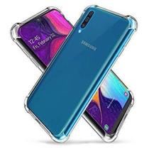 Kit Capinha Anti choque para Galaxy A30S / A50 Transparente + Pelicula 9D de Ceramica Inquebravel