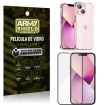 Kit Capinha Anti Impacto iPhone 13 Mini 5.4 + Película de Vidro 3D - Armyshield