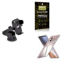 Kit Capinha Anti Shock Motorola E23 + Suporte Veicular Premium + Película de Vidro 3D - Armyshield