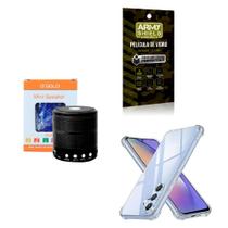Kit Capinha Anti Shock Samsung A24 + Caixa de Som Bluetooth + Película de Vidro 3D