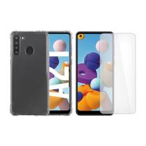Kit Capinha Antichoque + Película de Vidro Para Samsung A21 Kit Capinha Antichoque + Película de Vidro Para Samsung A21