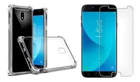 Kit Capinha Antichoque + Película Vidro Para Samsung J7 Pro Kit Capinha Antichoque + Película Vidro Para Samsung J7 Pro