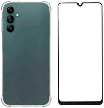 Kit Capinha Capa Antiqueda Compatível com Samsung Galaxy A14 5G e Película Frontal 3D Vidro