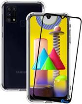 Kit Capinha Capa Antiqueda para Samsung Galaxy M31 M21s e Película de Vidro 3D