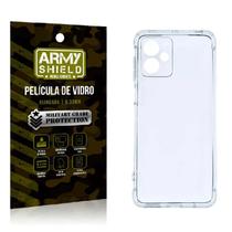 Kit Capinha Moto G14 + Película de Vidro 3D Blindada - Armyshield