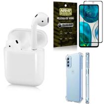 Kit Capinha Moto G52 + Fone Ouvido Bluetooth LY122 + Película Vidro 3D