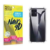 Kit Capinha Moto G54 + Película 9D Indestrutível - Armyshield