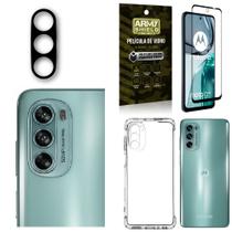 Kit Capinha Moto G62 + Película de Câmera + Película 3D Armyshield