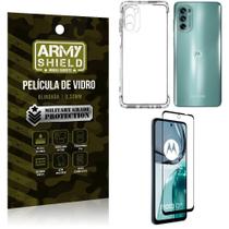 Kit Capinha Moto G62 + Película De Vidro 3D Armyshield