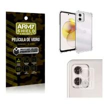 Kit Capinha Moto G73 + Película de Câmera + Película de Vidro 3d Armyshield