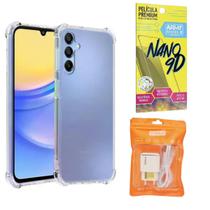 Kit Capinha Para Galaxy A55 + Carregador Turbo + Pelicula 9D