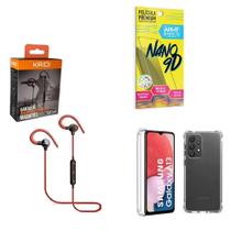 Kit Capinha Samsung A13 4G Fone Bluetooth E Película 9D