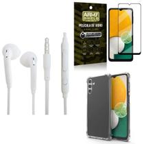 Kit Capinha Samsung A13 5G + Fone De Ouvido P2 + Película