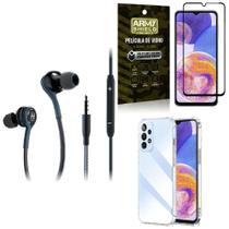 Kit Capinha Samsung A23 4G + Fone de Ouvido Extreme + Película Vidro 3D