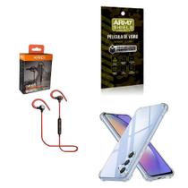 Kit Capinha Samsung A24 + Fone de Ouvido Sem Fio Sport + Película de Vidro 3D - Armyshield