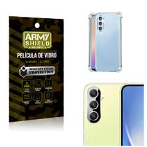 Kit Capinha Samsung A34 + Película de Câmera + Película de Vidro 3d Armyshield
