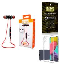 Kit Capinha Samsung M53 + Fone Esportivo E Película De Vidro