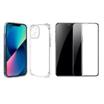 Kit Capinha Silicone Antichoque + Película 3D Compativel com Iphone 13 Pro Max