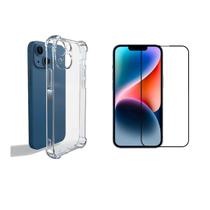 Kit Capinha Silicone Antichoque + Película 3D Compativel com Iphone 14 Plus