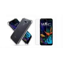 Kit Capinha Silicone Antichoque + Película Vidro LG K12 MAX LMX520