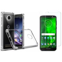 Kit Capinha Silicone Antichoque + Pelicula Vidro Moto G6 PLAY XT1922-5 Kit Capinha Silicone Antichoque + Pelicula Vidro Moto G6 PLAY XT1922-5