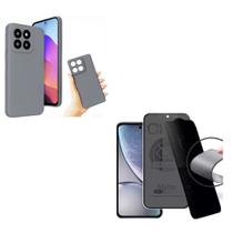 Kit Capinha Silicone Cinza + Película Fosca Privacidade Moto Edge 60 Fusion Kit Capinha Silicone Cinza + Película Fosca Privacidade Moto Edge 60 Fusion