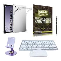 Kit Capinha + Teclado E Mouse Bluetooth + Pelicula + Caneta Compatível Para Galaxy Tab A9 Plus