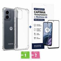 Kit Capinha Transparente + Película 3D Moto G22 Kit Capinha Transparente + Película 3D Moto G22