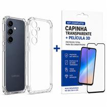 Kit Capinha Transparente + Película 3D Vidro Samsung A17 Kit Capinha Transparente + Película 3D Vidro Samsung A17