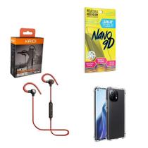 Kit Capinha Xiaomi Mi 11 Fone Bluetooth E Película 9D